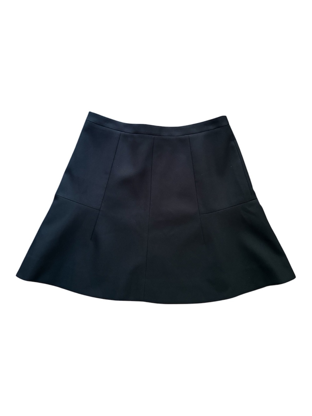 J. Crew Black A-Line flounce  mini Skirt- size 4